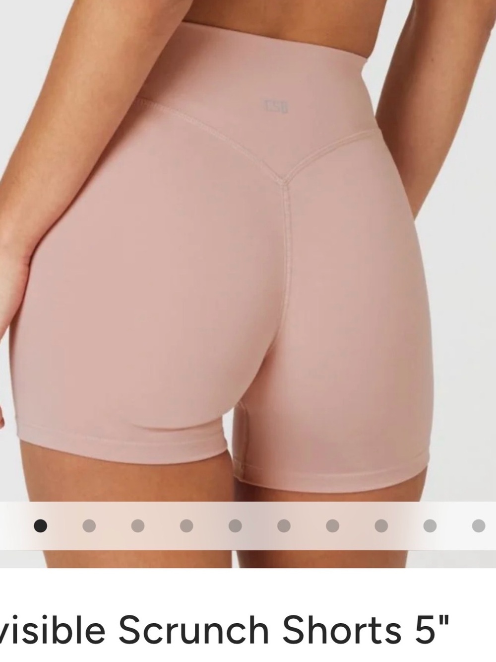 CSB Women’s High-Rise Scrunch Bike Shorts booty enhancing  — Dusty Rose color